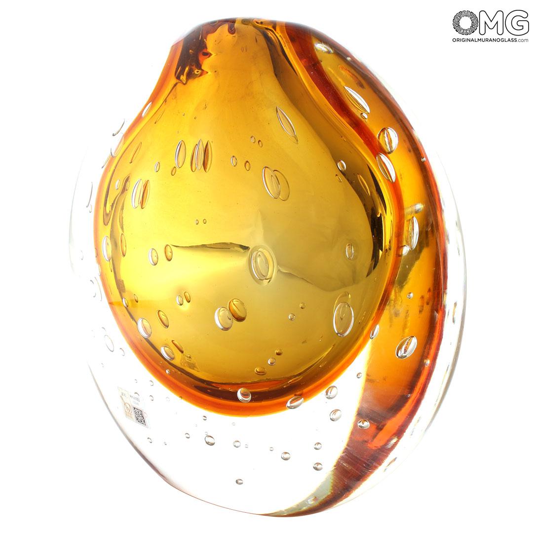 4335 ORIGINALMURANOGLASS Ваза Золотой купол - соммерсо - муранское стекло OMG 25 см  - Вид №1
