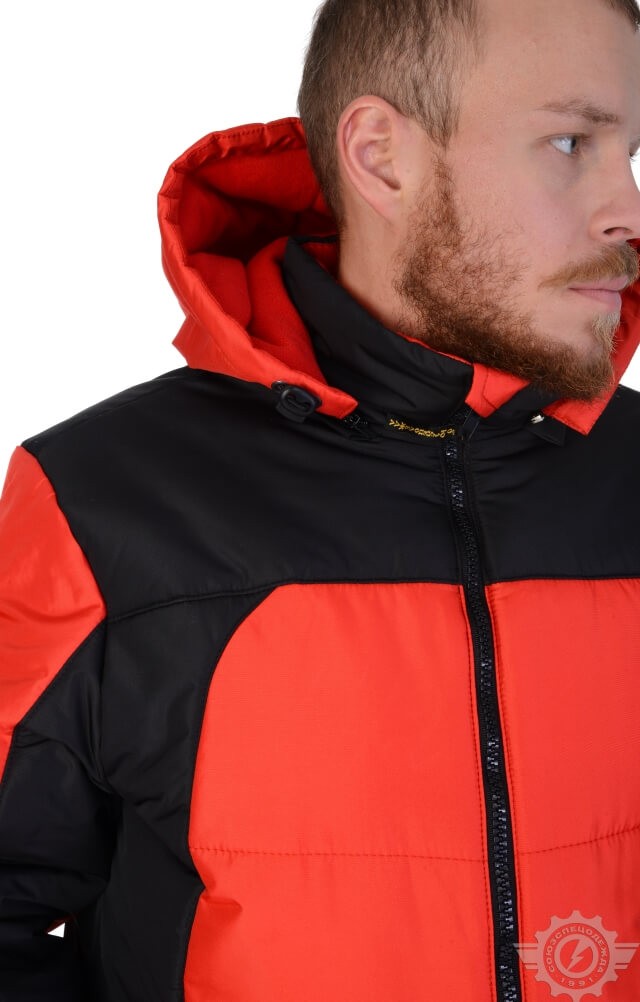 69384 Куртка "Тайгер" зимняя красно-черная  Зимняя спецодежда  размер 60-62/170-176  - Вид №9