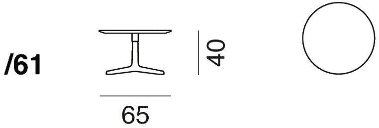de Sede Круглый сервисный столик с основанием 4 звезды Ds-144 sun-id-1454375 - Вид №2
