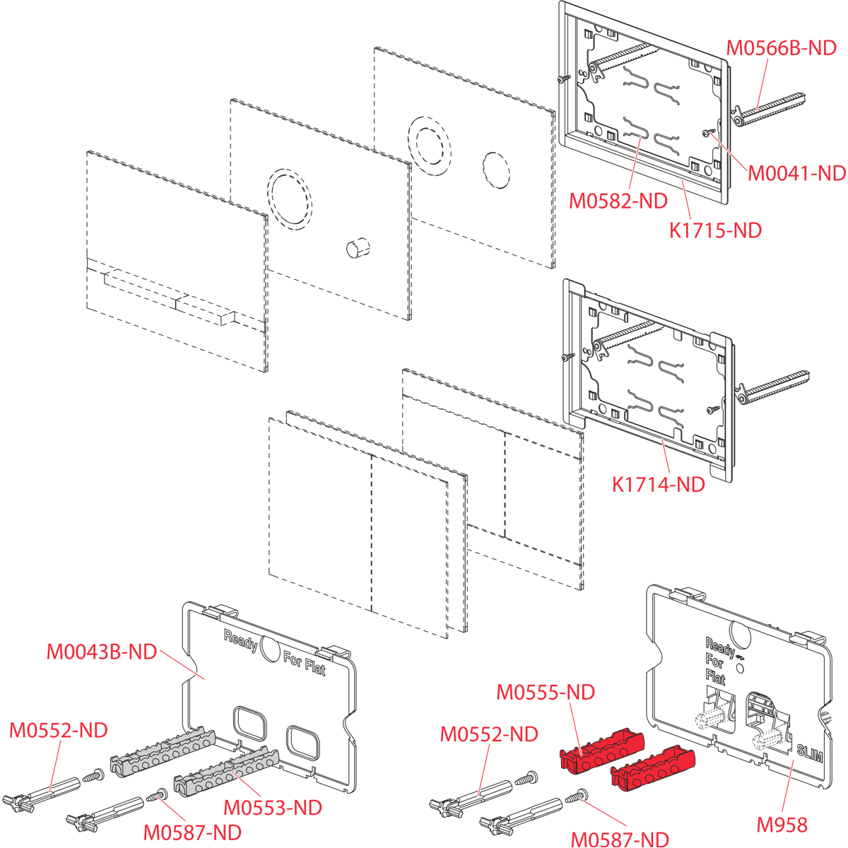 Кнопка управления для скрытых систем инсталляции, латунь ALCAPLAST FUNBRASS - Вид №1