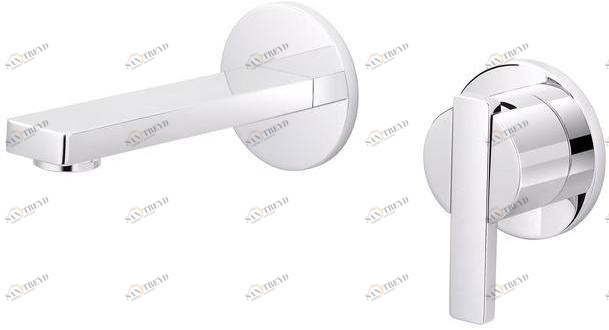 rvb Смеситель для умывальника настенный на 2 отверстия Line 4575.--.50