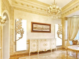 Termo Design Алюминиевый радиатор / декоративный радиатор Doppia piastra - foglia oro Dp 00507