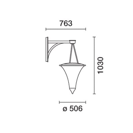 Настенный оцинкованный стальной светодиодный уличный фонарь iGuzzini пламя ARCH-00135326 - Вид №2