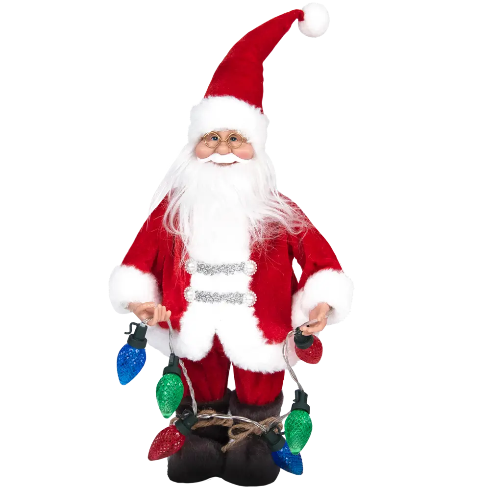 89381617 Электрогирлянда - фигура Дед Мороз для дома 6 ламп 40 см красно-белый STLM-1325517 Santreyd  - Вид №3