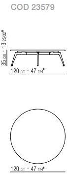 Flexform Круглый журнальный столик из мрамора Este sun-id-1448718 - Вид №1