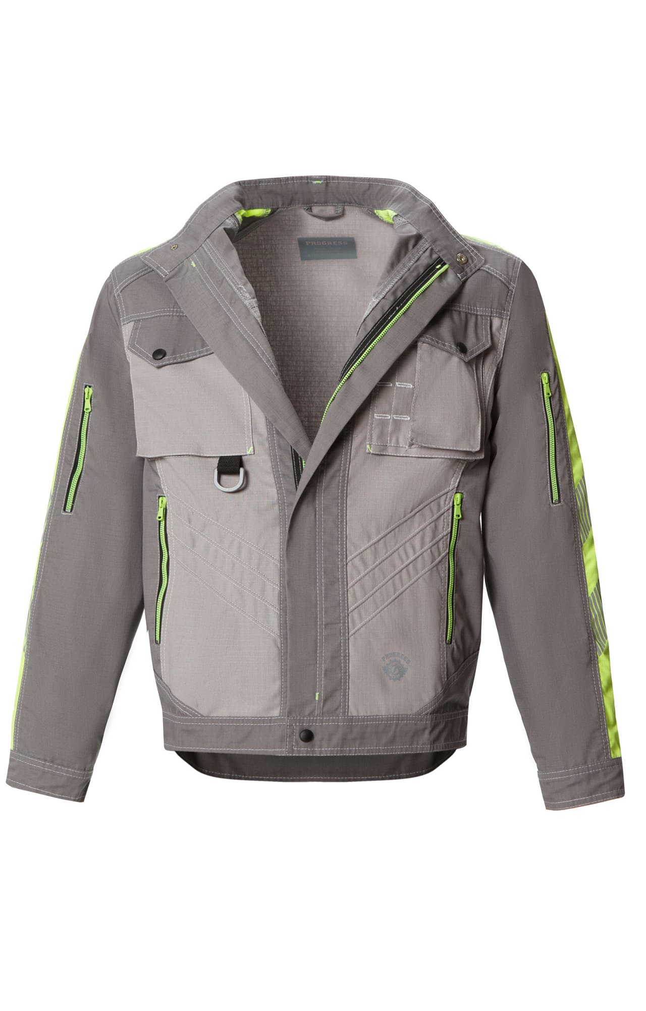 68816 Костюм "Прогресс" темно-серый светло-серый с лимонным  Летняя спецодежда  размер 48-50/182-188  - Вид №3