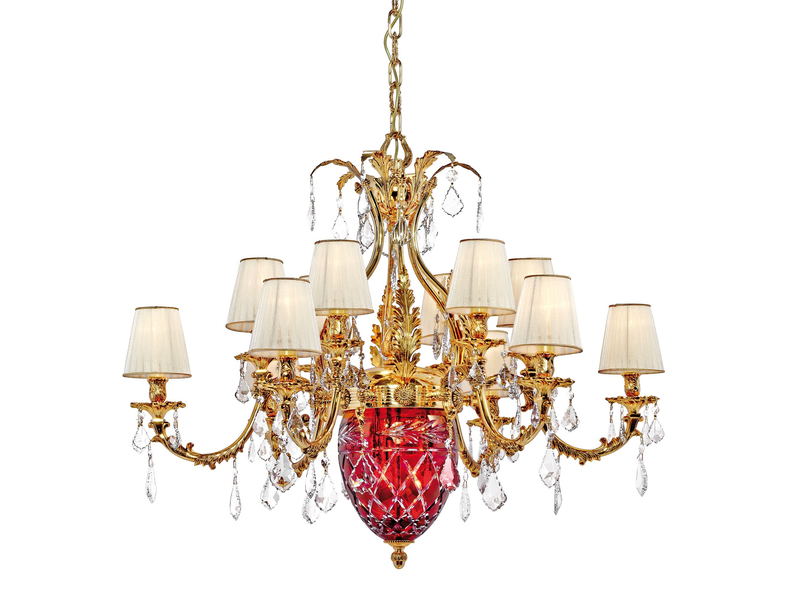 Люстра из чистого золота с градиентом и кристаллами Schoeler Possoni Illuminazione ARCH-00028028