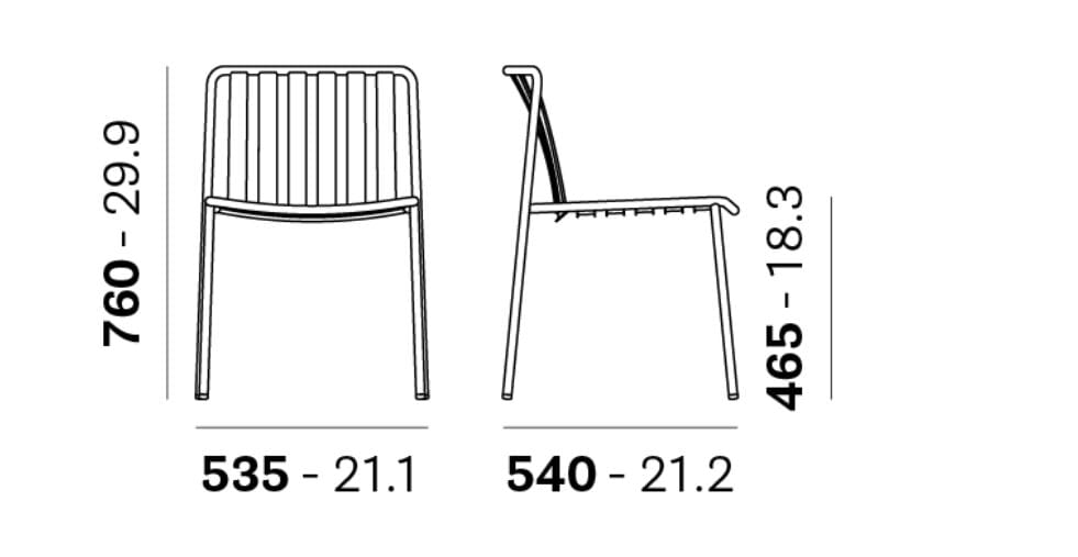 Стальной садовый стул Pedrali Кони ARCH-00076187 - Вид №5