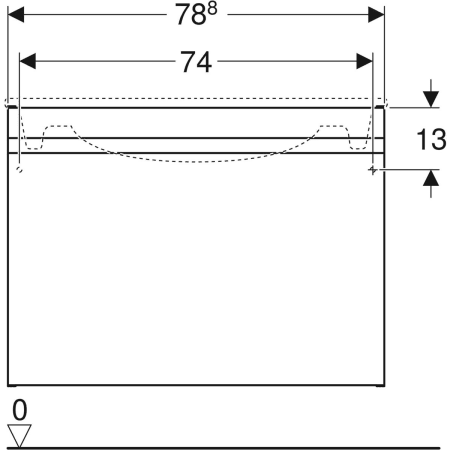 869562000 Шкафчик для встраиваемой раковины Geberit Renova Plan, с одним выдвижным и одним внутренним выдвижным ящиком Geberit  - Вид №30