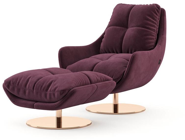 Laskasas Вращающееся кресло из ткани с подлокотниками sun-id-1465704 - Вид №1