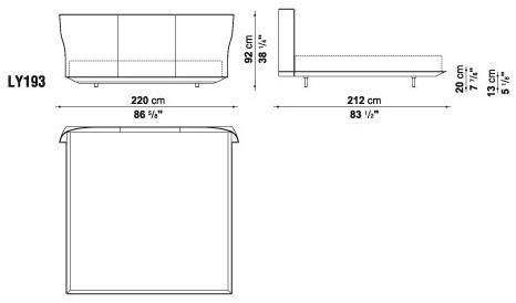 B&B Italia Двуспальная кровать из кожи с мягким изголовьем Alys sun-id-1484912 - Вид №10