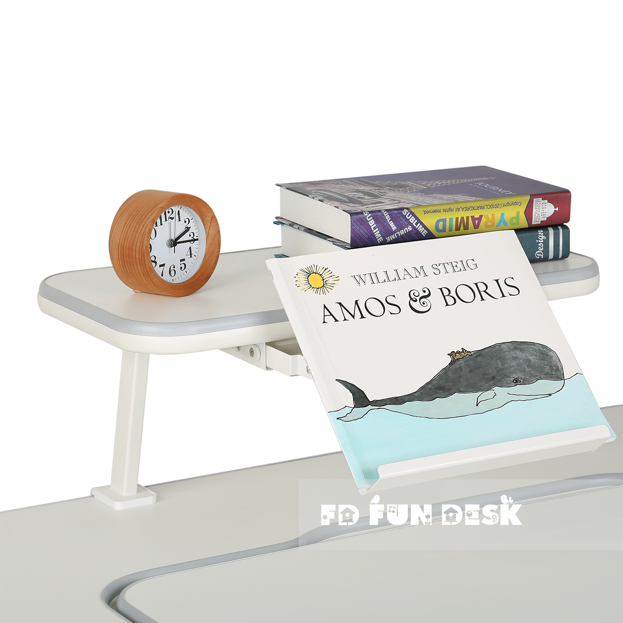 Полка для книг серая FunDesk Grey SS16 FUNDESK  00-3948516 Белый;серый Santreyd  - Вид №1