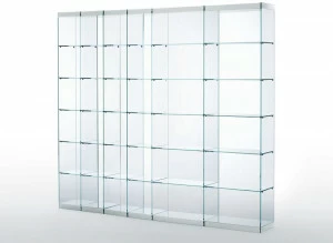 Glas Italia Модульный модульный книжный шкаф из хрусталя