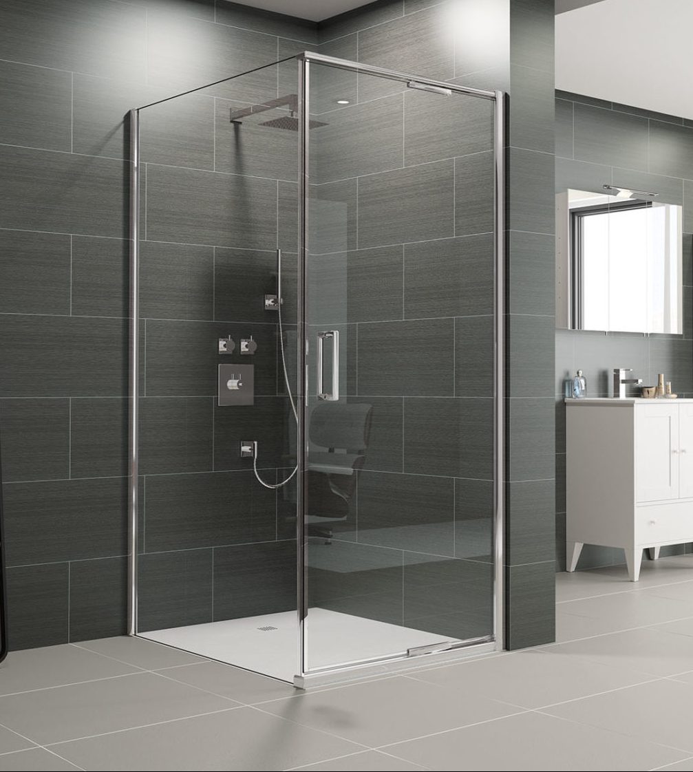 Дверь душевая для установки с боковой панелью AR8NF100N L or R Merlyn Arysto Хромированный  - Вид №1