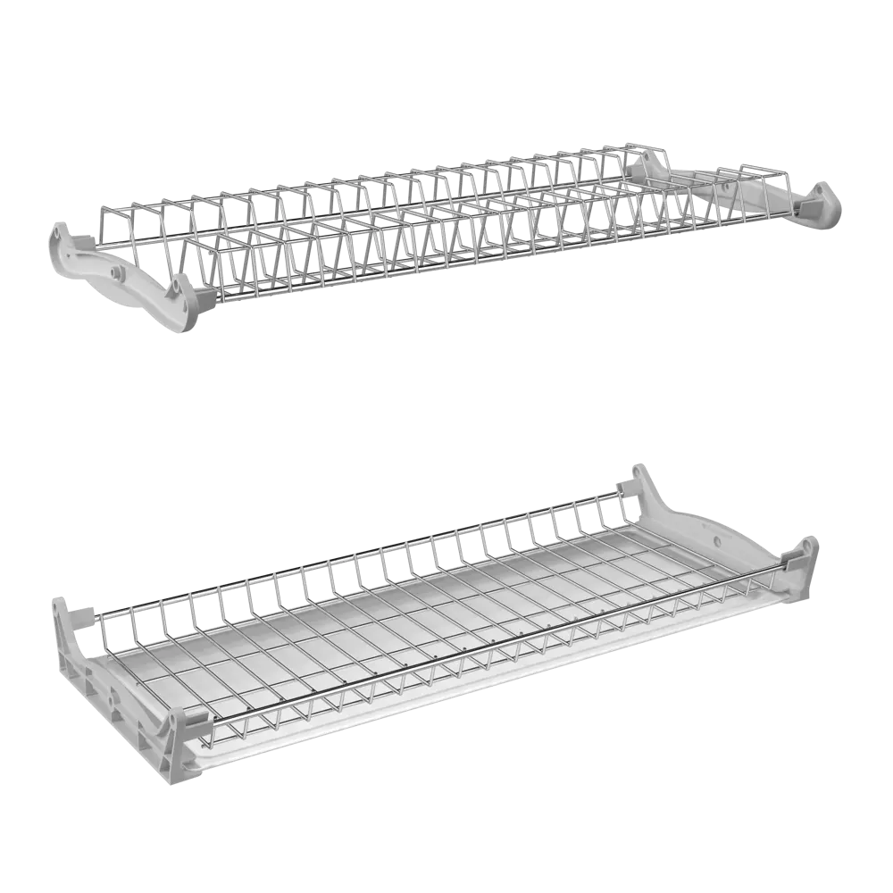 Сушилка для посуды в шкаф Konsensa двухуровневая серая 89393085 STLM-1579103