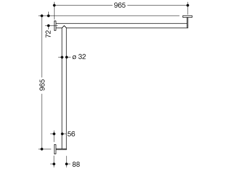 900.35.10540 душ, поручни для ванны HEWI Greifen  - Вид №3