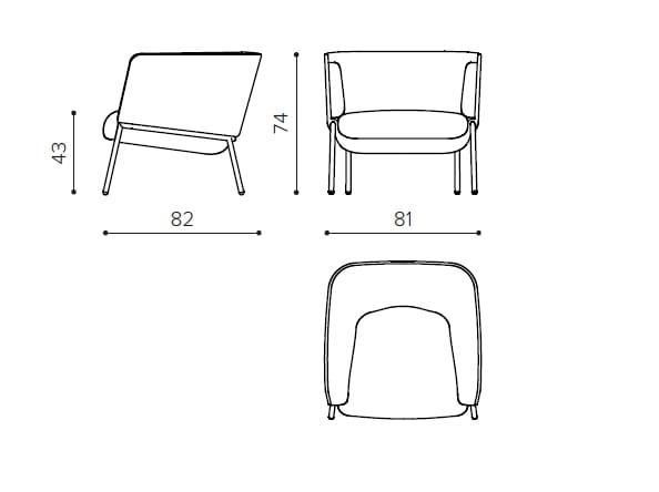 Кресло из ткани с подлокотниками True Design SHO LOUNGE ARCH-00067092 - Вид №20