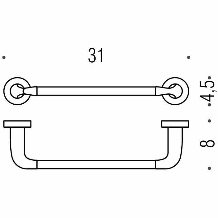 B2709 Полотенцедержатель 31 см COLOMBO Basic Colombo Design - Вид №3