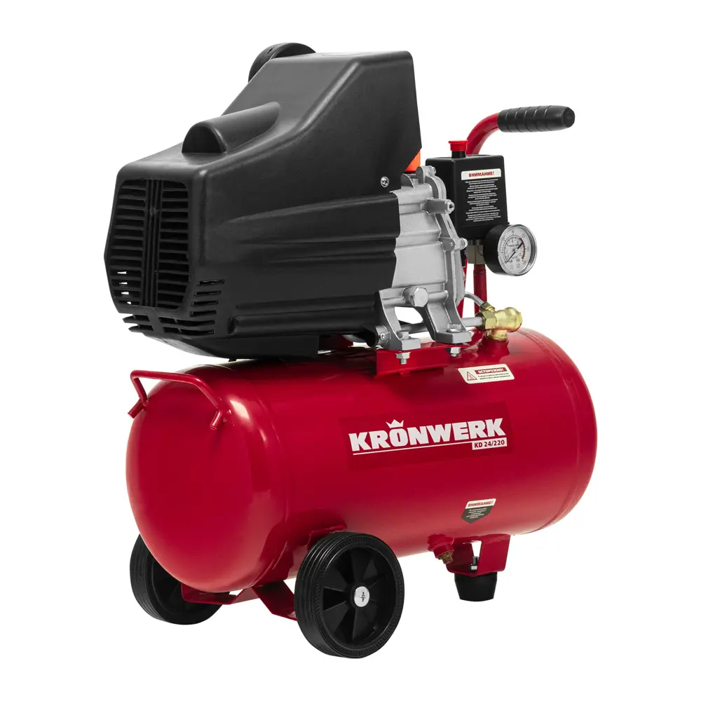 Компрессор сетевой поршневой масляный Kronwerk 58104, 24 л 220 л/мин STLM-2013757 - Вид №1