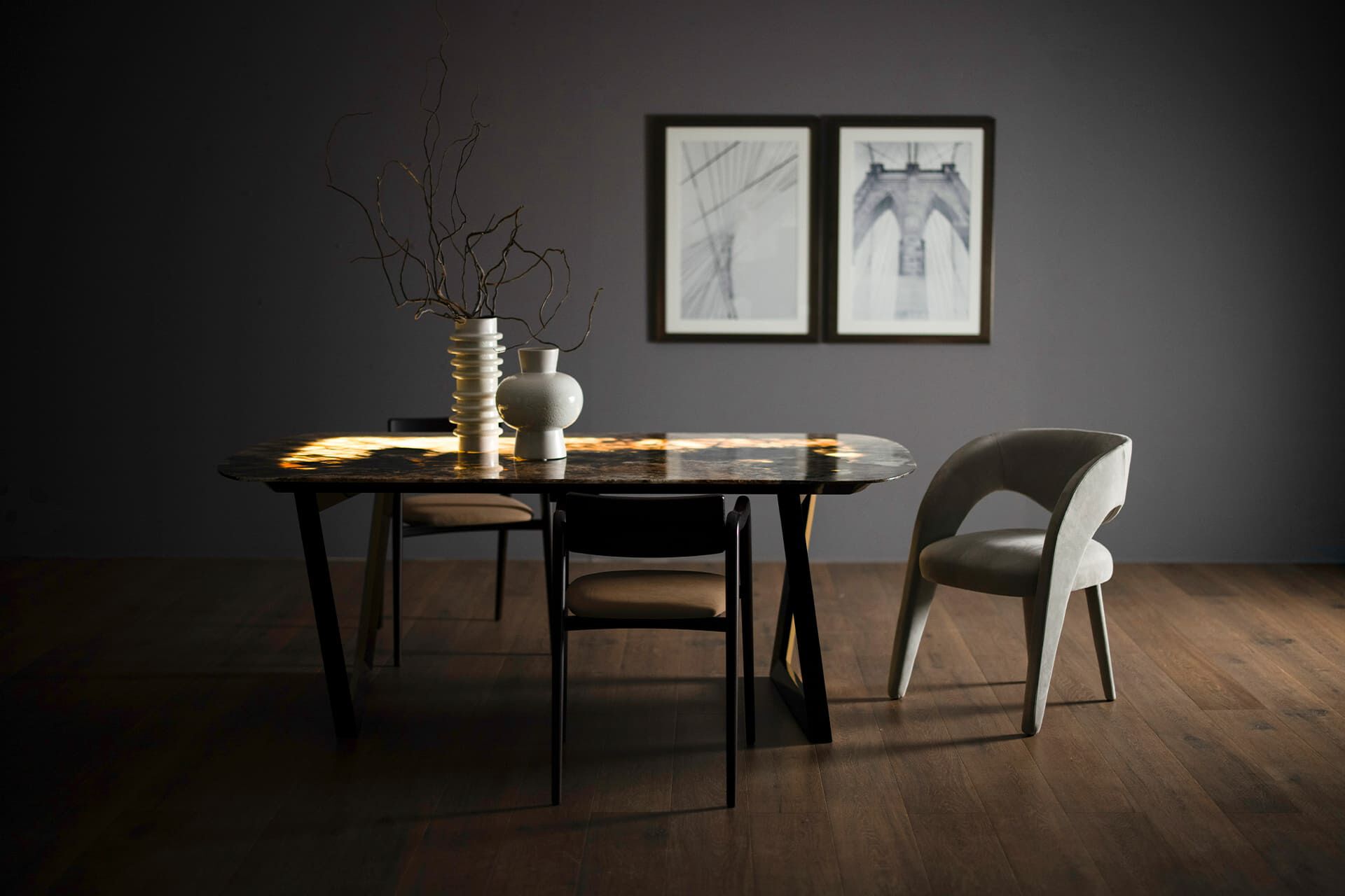 Кожаный мягкий стул с подлокотниками Greenapple Laurence ARCH-00115770 - Вид №8