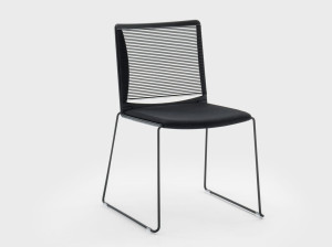 Стул для салазок из ткани с мягким сиденьем