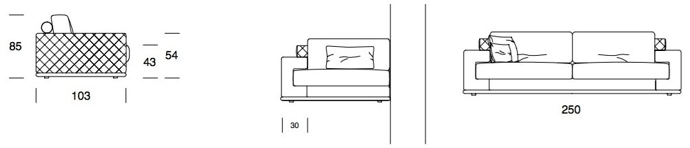 Former In Italia Бархатный диван Visconti plus sun-id-1488566 - Вид №5