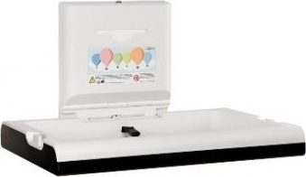 CP0016HCSB Горизонтальное пеленальное кресло из полипропилена и нержавеющей стали матового черного цвета mediclinics 