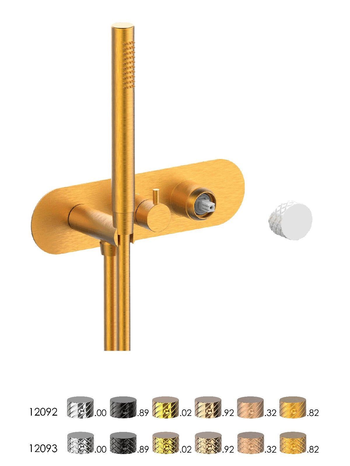 Однорычажный смеситель для душа с 3 отверстиями и ручным душем Rubinetterie Frattini Pepe XL ARCH-00031993 - Вид №4