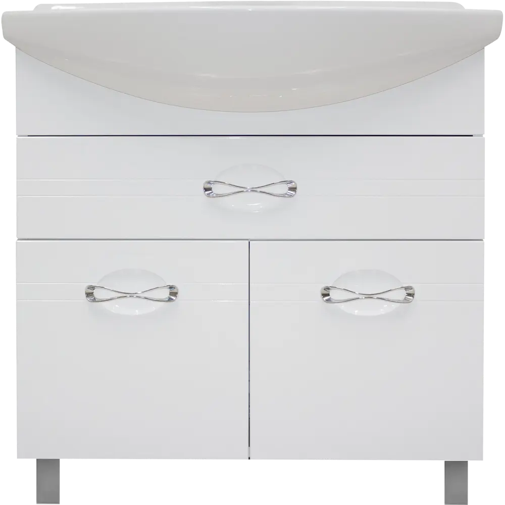 Тумба под раковину напольная Sanflor «Палермо» 75 см цвет белый STLM-2089046