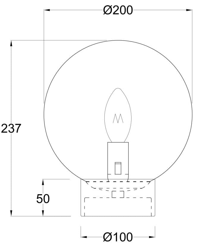 Стеклянная настольная лампа Maytoni Basic form ARCH-00067003 - Вид №3
