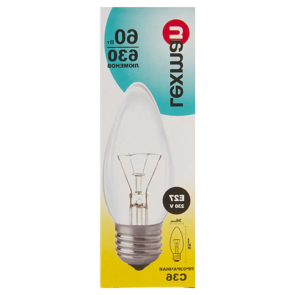 Лампа накаливания Lexman свеча E27 60 Вт свет тёплый белый STLM-2181189 - Вид №2