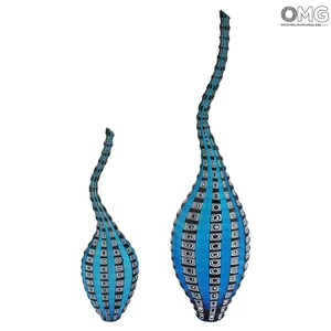 755 ORIGINALMURANOGLASS Ваза Amy - синяя- Studio Da Mula - муранское стекло OMG 8 см