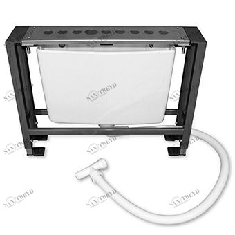 R97678 Конструкция для бассейна. Система перед установкой с крепежной пластиной 675x150 мм и поддоном для сбора воды. Регулируется по высоте от 520 до 900 мм. Zucchetti Articoli vari 