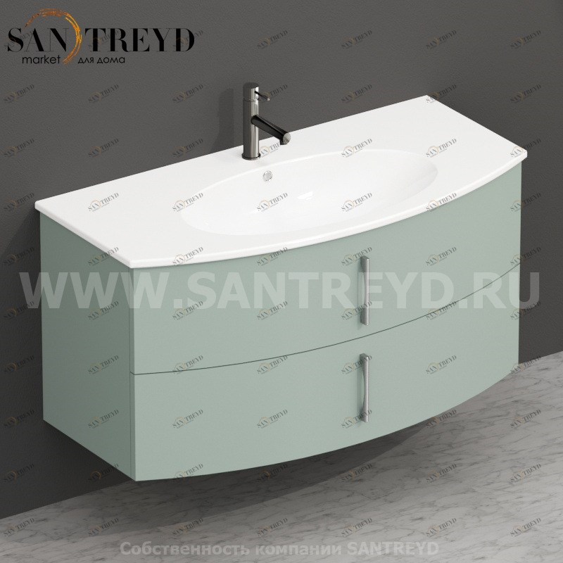 MDMC10Y007 Тумба с двумя ящиками 100 см синяя Globo 4ALL Италия Ceramica Globo