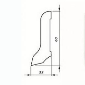 Плинтус Pedross Хило Шпонированный Дуб 2500х60 мм 1010000940 - Вид №1