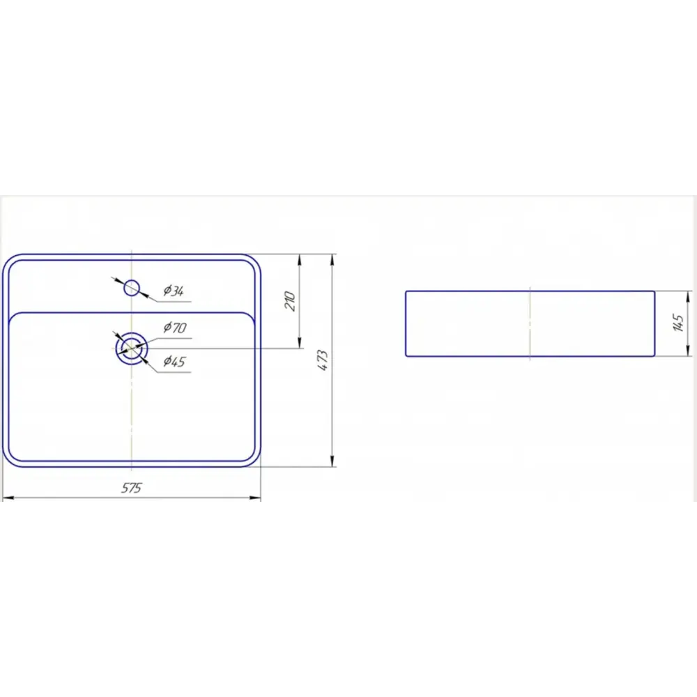 Santreyd Олимп 57 — Накладная раковина для современной ванной 82168859 Олимпия STLM-0020962 - Вид №4