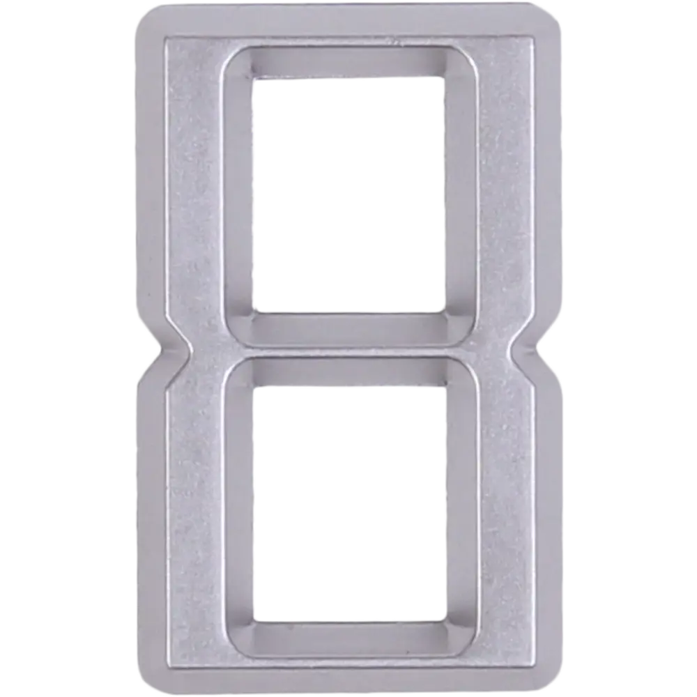 Самоклеящаяся цифра 8 Larvij хром для маркировки помещений 18284646 STLM-0010200