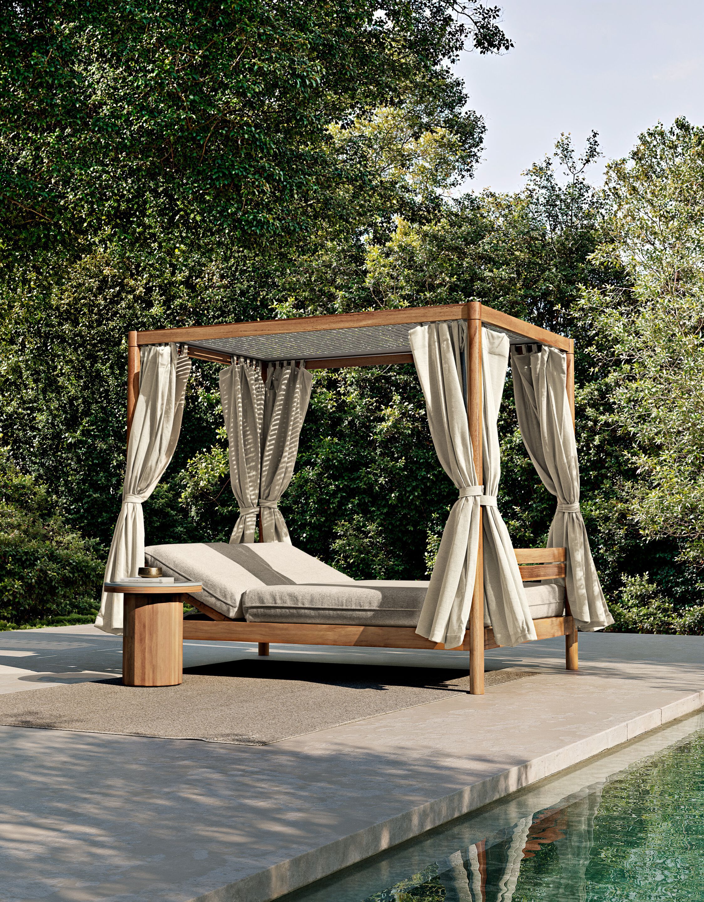 Высокий садовый стол из тикового дерева Atmosphera фрисби ARCH-00056688 - Вид №1