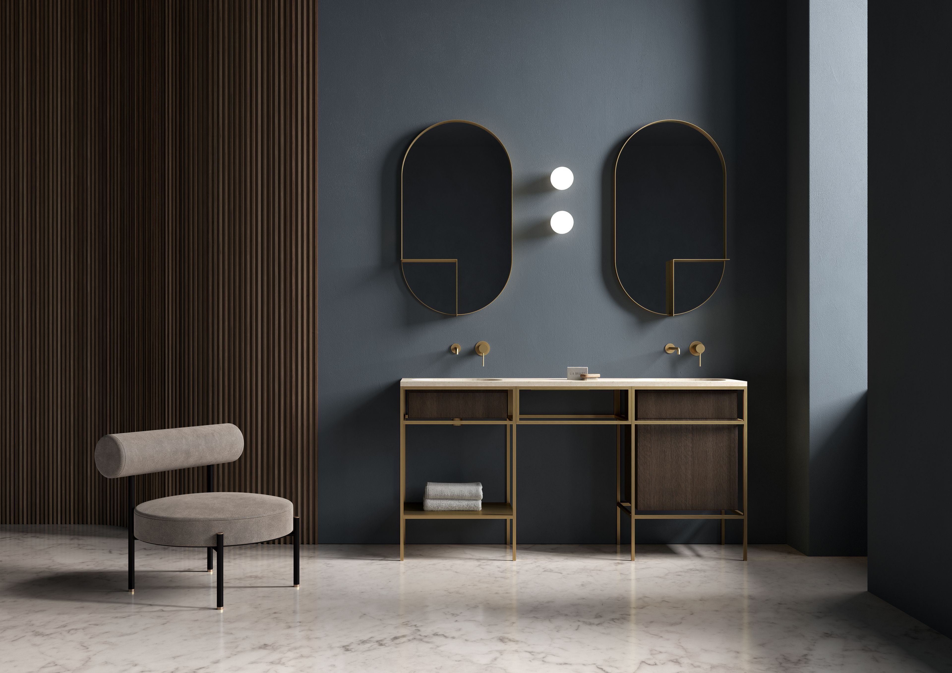 Двойной напольный умывальник с ящиками Ex.T ARCH-00050802 - Вид №1