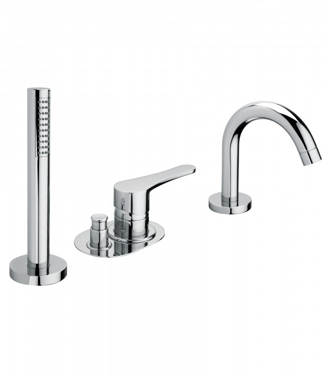 14531 / ДНР Смеситель для террасной ванны с ручным душем. Bongio O’Clock 14531/DPR