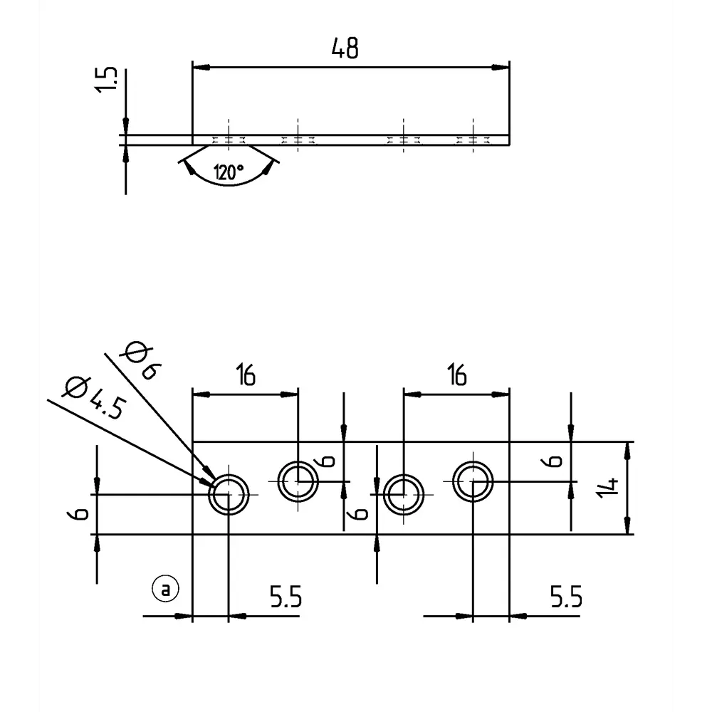 Пластина мебельная 50x15x1.75 желтый цинк 16965798 STLM-2054771 GAH ALBERTS  - Вид №3