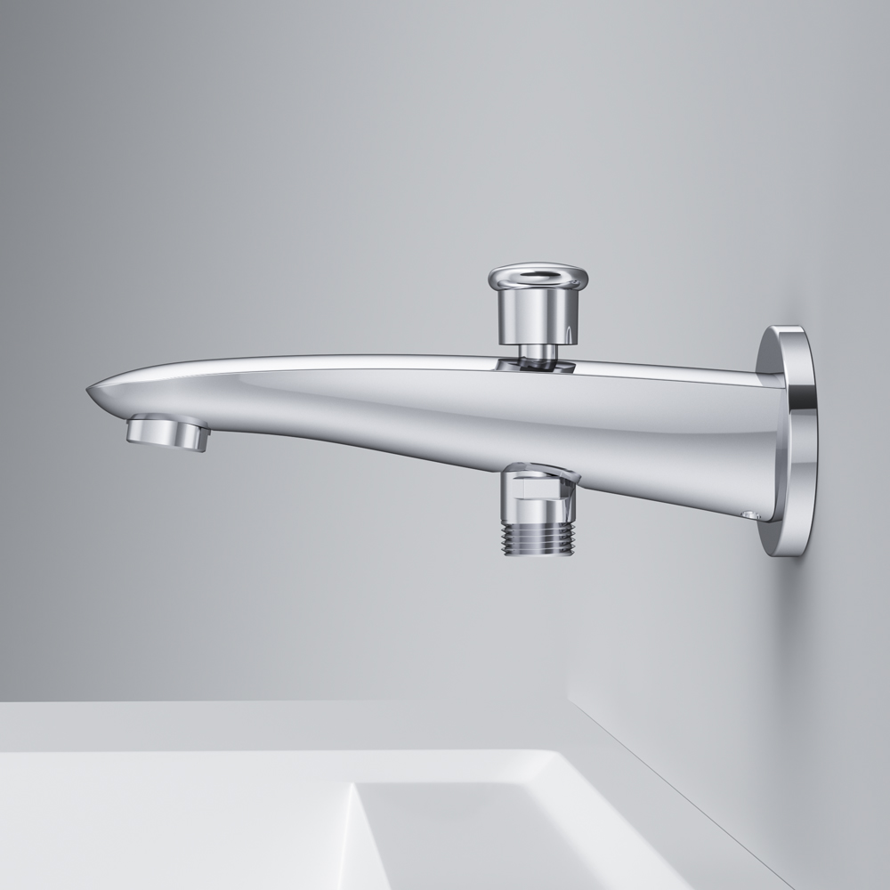 F8070100 излив на ванну 175 мм с переключателем на душ хром шт. AM.PM Like - Вид №3