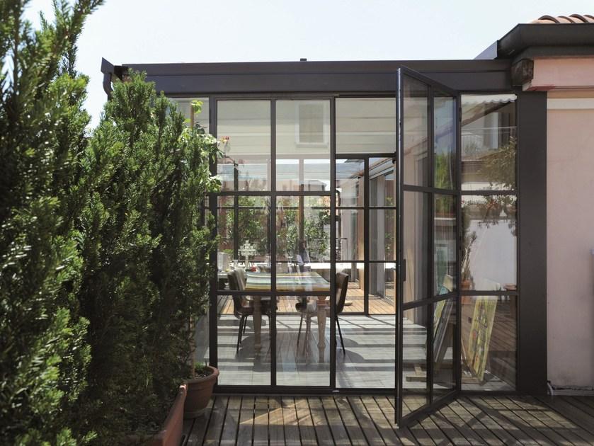 Mogs Стальная распашная французская дверь Ferrofinestra sun-id-1359992 - Вид №1