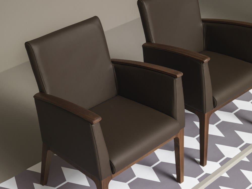 Кожаное кресло с подлокотниками PIAVAL MAMY-Contract ARCH-00059684 - Вид №3