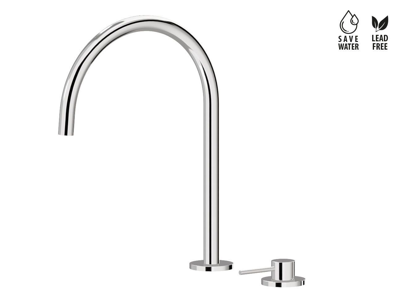 Смеситель для кухни с 2 отверстиями и поворотным изливом Newform N21 ARCH-00111177 - Вид №1