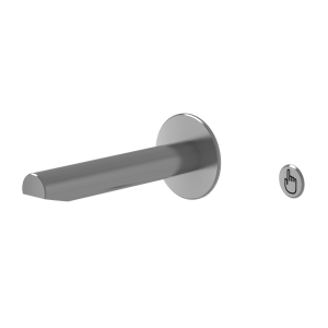 03394 Комплект пьезо нержавеющего настенного плеча вытекания для монтажа в мойку, матовая поверхность, 24 В пост. SANELA