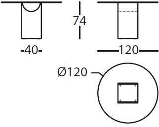 Sancal Круглый стол из дерева и стекла Vestige sun-id-1375421 - Вид №3