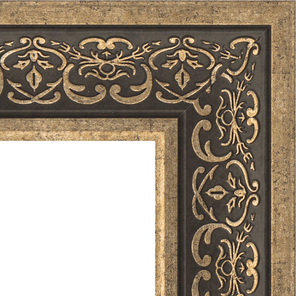 BY 6372 Зеркало напольное с гравировкой в багетной раме - вензель серебряный 101 mm EVOFORM Exclusive-G floor - Вид №5