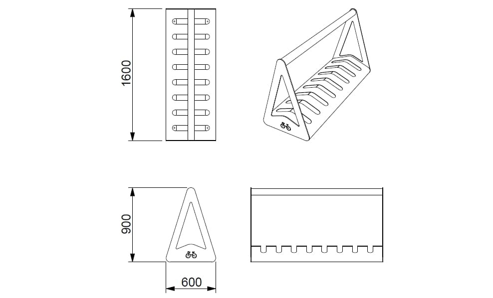 Стальная стойка для велосипедов CITYSì SIBILLA ARCH-00126280 - Вид №5