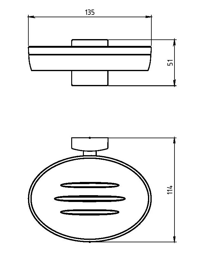 Мыльница стеклянная Novaservis Metalia 12 0236.0 хром 02360 - Вид №1